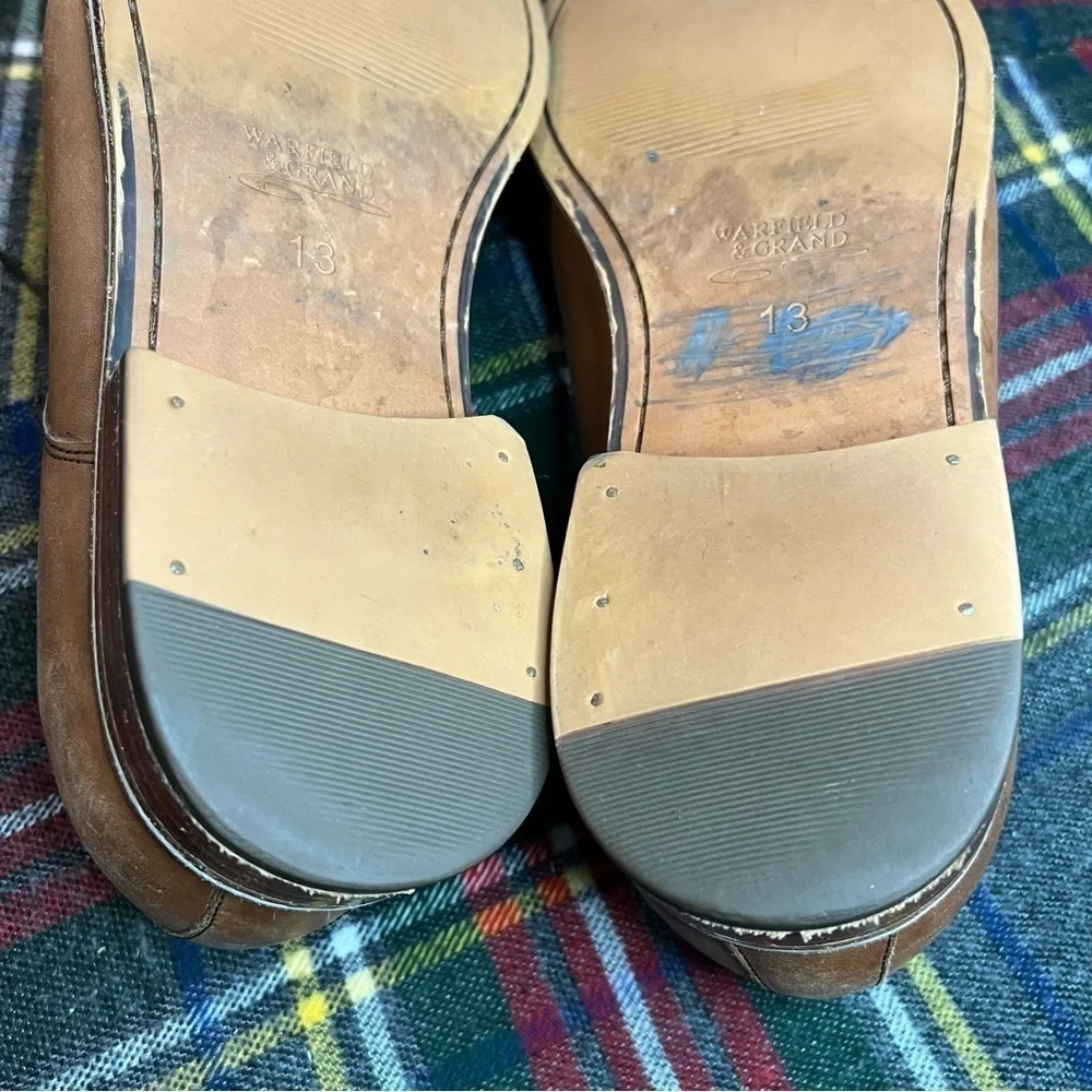 Warfield & Grand Brown Leather Dvlen Oxford Dress Shoes 13